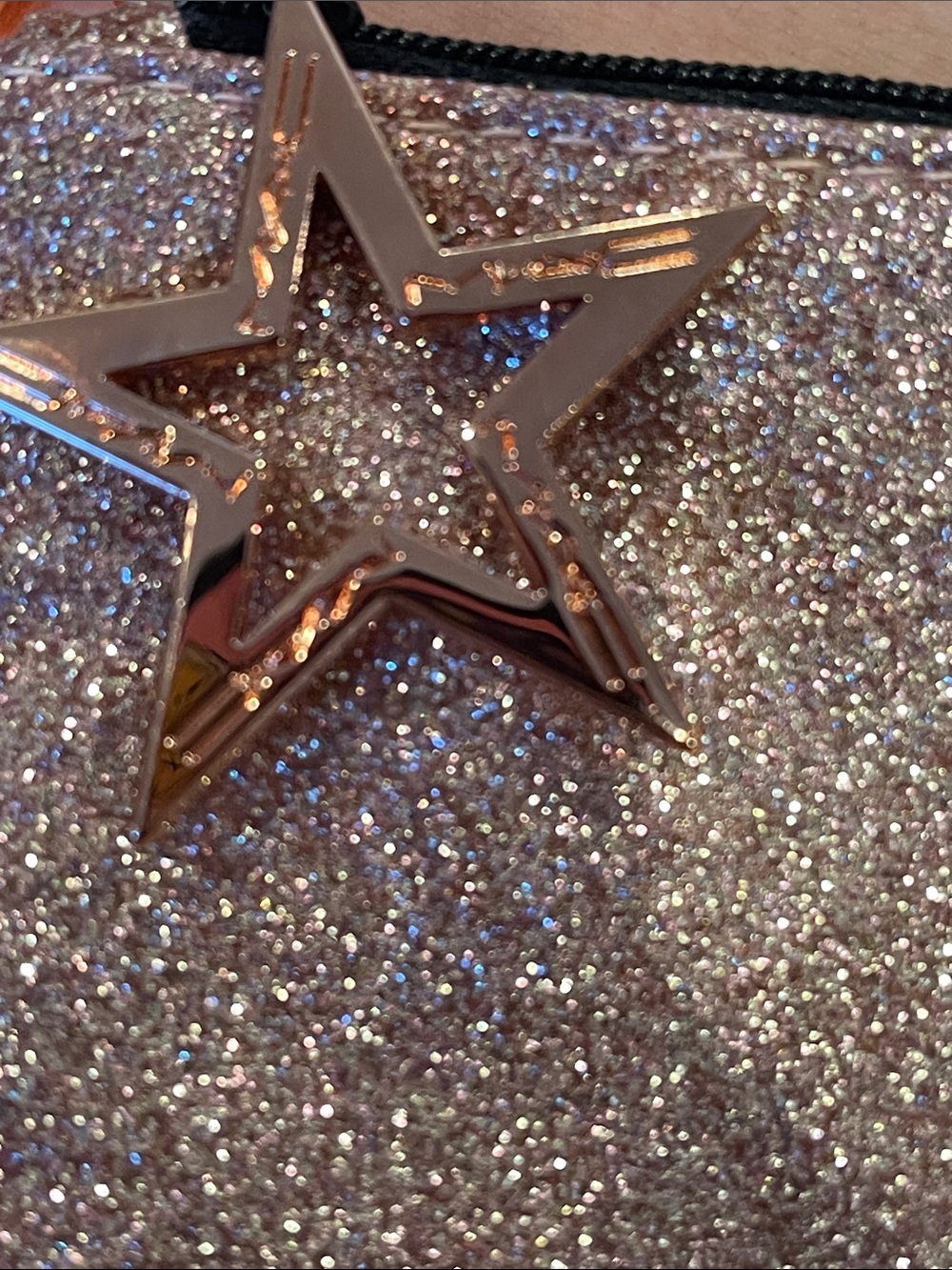 limited edition mac holiday zipper glitter pouch star pull tags ✨ - Picture 2 of 6